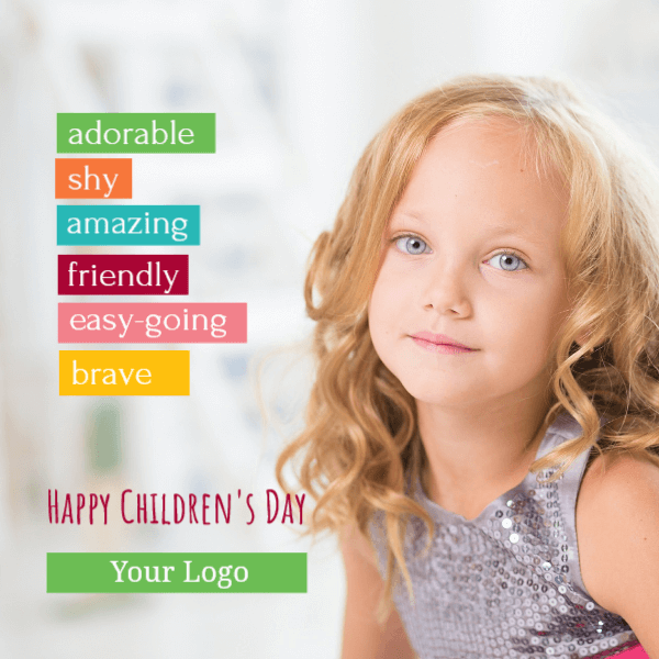 Happy Children's day - children's qualities