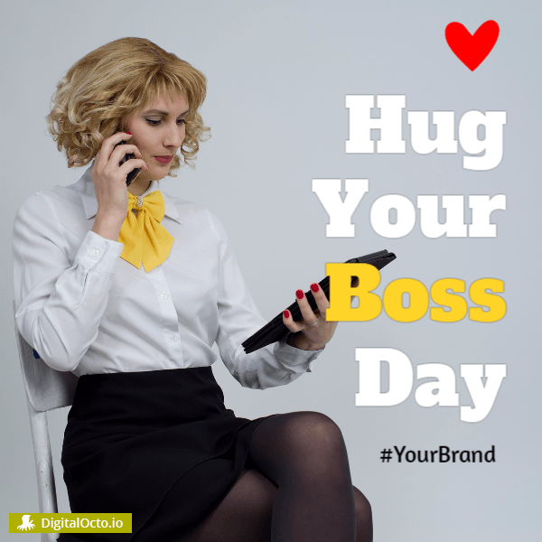 Hug Your Boss Day Best Social Media Design & Post Ideas Free Download
