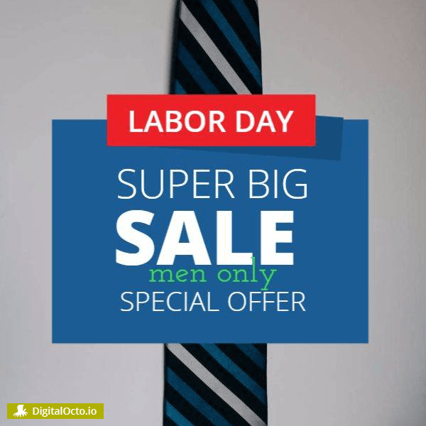 labor day – men only sale