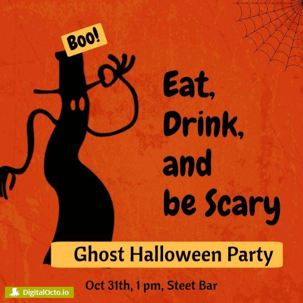 eat, drink, be scary ghost party