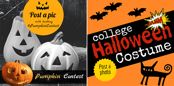 Halloween design for photo contest on social media