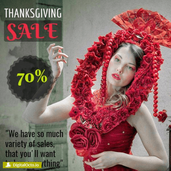 Thanksgiving day sale shop woman