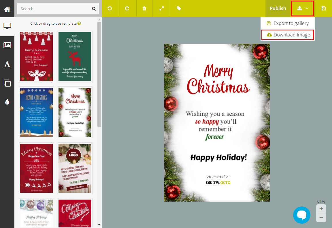 Guide How to send a digital Christmas card to your clients using