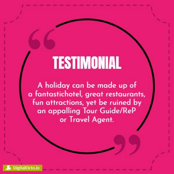 Powerful customer testimonial template