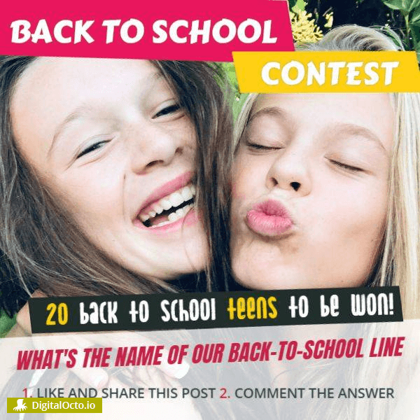 Back to school social media contest – happy girls
